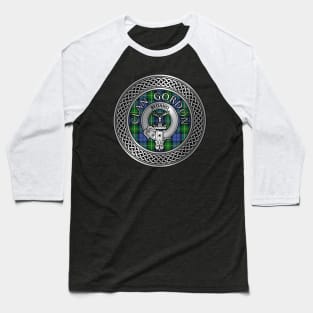 Clan Gordon Crest & Tartan Knot Baseball T-Shirt